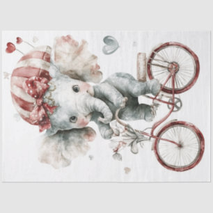Papel De Seda Desvincular circo bebé elefante en bicicleta