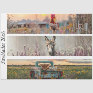Papel De Seda Desvincular el arte de los animales de granja para
