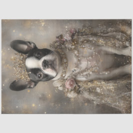 Papel De Seda Desvincular el Bulldog francés real