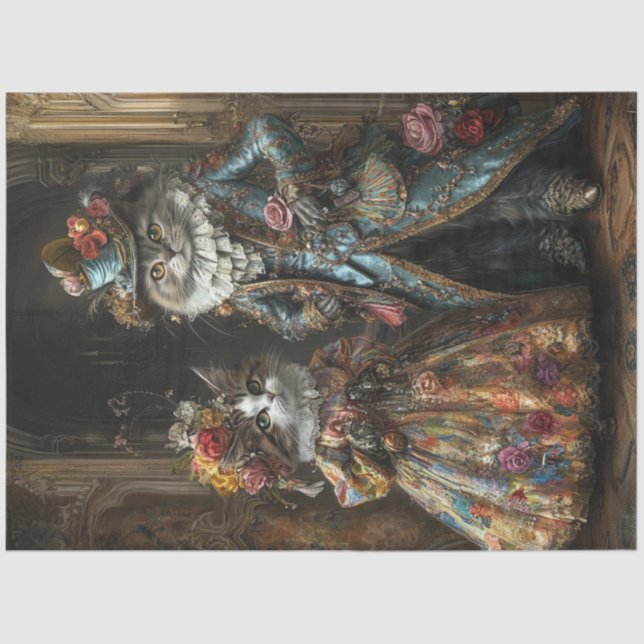 Papel De Seda Desvincular gatos elaborados de uso histórico (Anverso)