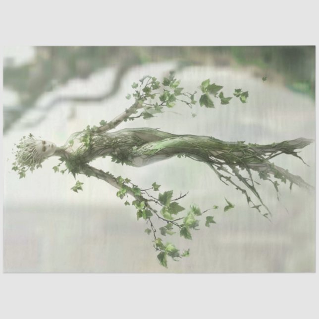 Papel De Seda Desvincular la figura de la mujer de la tierra con (Anverso)