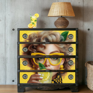 Papel De Seda Desvincular Lemonade Lady Retro Días Calientes