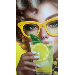 Papel De Seda Desvincular Lemonade Lady Retro Días Calientes