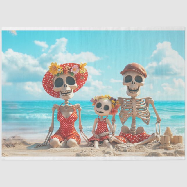 Papel De Seda Desvincular Poster Skelton Beach Family Bridges (Anverso)