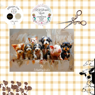 Papel De Seda Desvío de fotos de animales personalizadas de la o