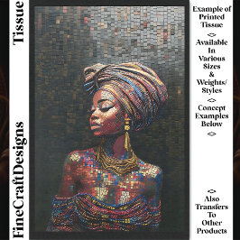 Papel De Seda Desvío Guay Nigeriana Mujer Faux Mosaic 040