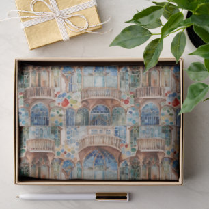Papel De Seda Detalle arquitectónico de la casa de Barcelona en