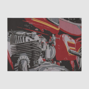Papel De Seda Detalle de motocicleta roja