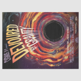 Papel De Seda Devorado Por Gravedad Halloween Hole Horror Negro