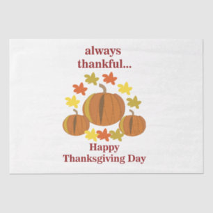 Papel De Seda Día de Acción de Gracias Calabaza de Otoño Agradec