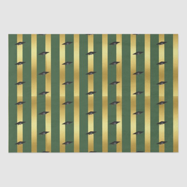 Papel De Seda Día de Graduación de la Escuela Verde (Anverso)