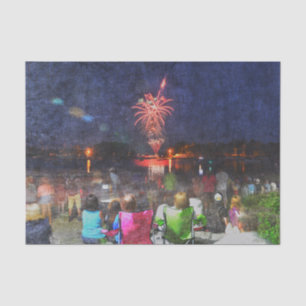 Papel De Seda Día de Independencia de fuegos artificiales 4 de j