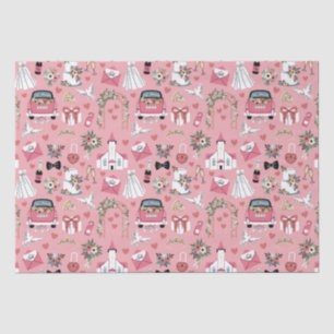 Papel De Seda Día De La Boda En Rosa