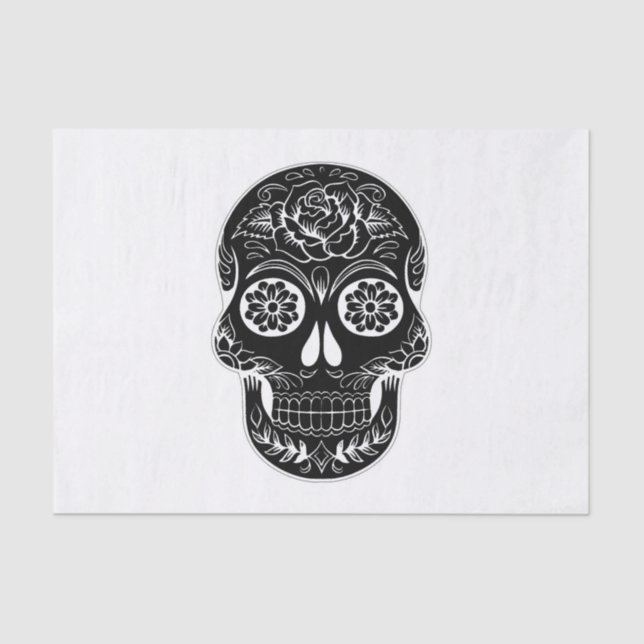 Papel De Seda Día de la Calavera Muerta (Anverso)
