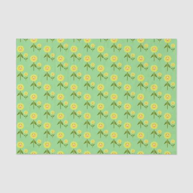 Papel De Seda Día de la Madre Sunflowers Patterned (Anverso)