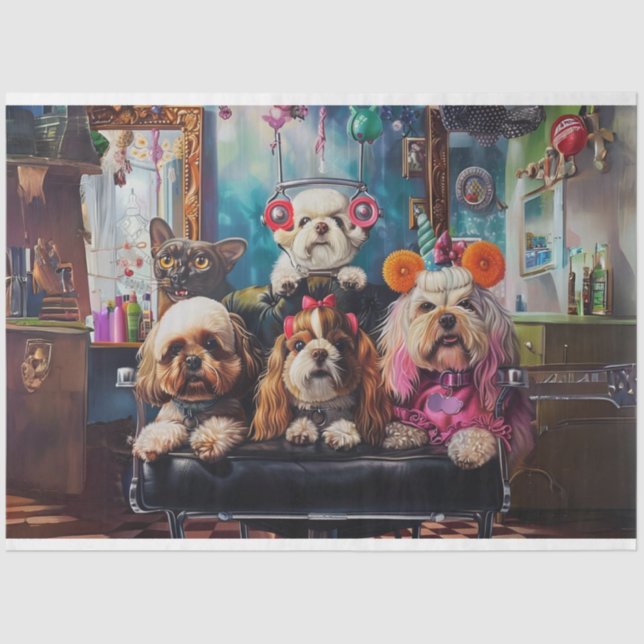 Papel De Seda Día de las Papas Mimadas en el Salón de Desnudos (Anverso)