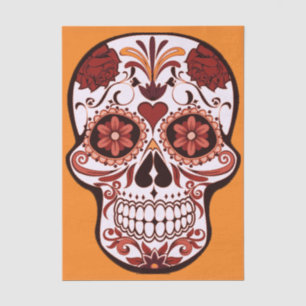 Papel De Seda Día de Muertos Arte de Azúcar Floral Calavera Nara