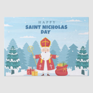 Papel De Seda Día de San Nicolás Feliz