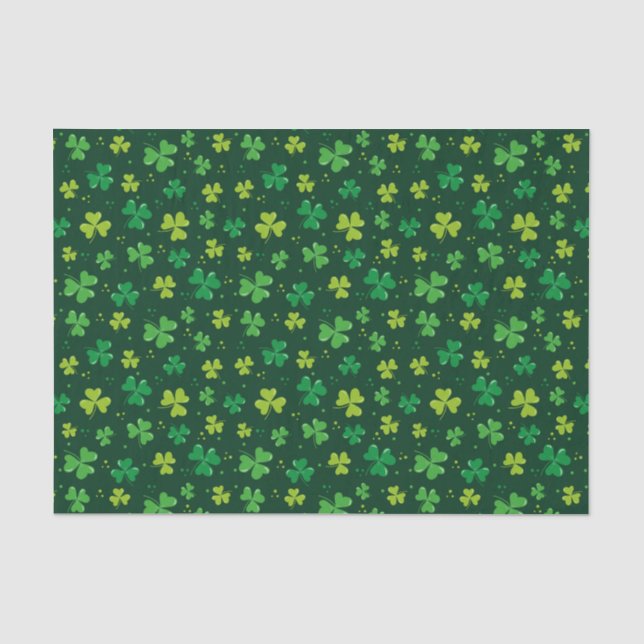 Papel De Seda Día de San Patricio de Cubierta Verde (Anverso)