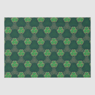 Papel De Seda Día de San Patricio Geométrico Celta Triskele Tréb