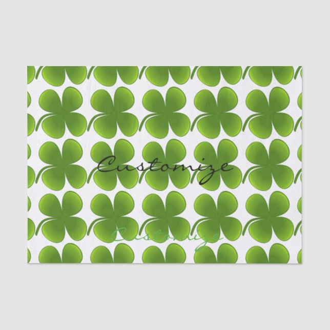 Papel De Seda Día de San Patricio Shamrock Thunder_Cove (Anverso)