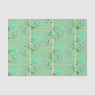 Papel De Seda Día de San Patricio Trébol Verde Brumoso