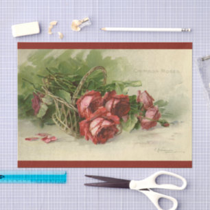 Papel De Seda Día de San Valentín Antiguo Amor, Rosas Rojas Carm