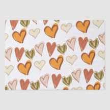 Día de San Valentín Boho Hippie Heart Tejido Paper