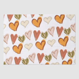 Papel De Seda Día de San Valentín Boho Hippie Heart Tejido Paper