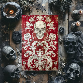 Papel De Seda Día de San Valentín Calavera Esqueleto Gótico Deco