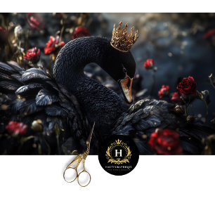 Papel De Seda Día de San Valentín Cisne Negro Flores Rojas Decou