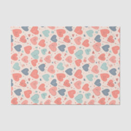 Papel De Seda Día de San Valentín con patrón de amor en color re