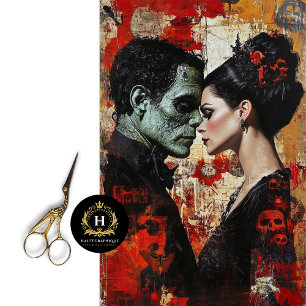 Papel De Seda Día de San Valentín Desnudar Novia de Frankenstein