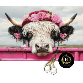 Papel De Seda Día de San Valentín Highland Cow Rustic Decoupage