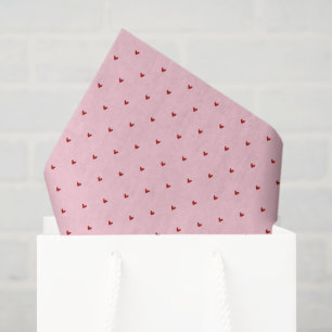 Papel De Seda Día de San Valentín Patrón de Corazón Rosa Rojo Su