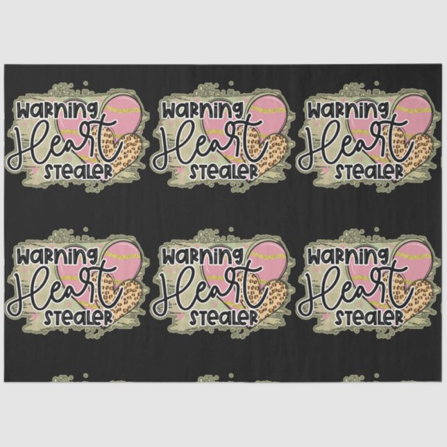 Papel De Seda Día de San Valentín Trendy Heart Stealer (Anverso)