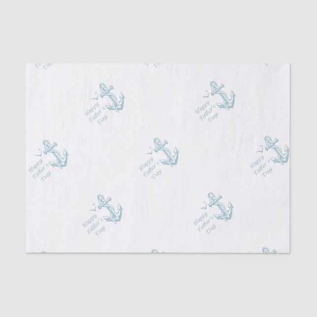 Papel De Seda Día del Padre - "Feliz Día del Padre" - Náutico (Anverso)