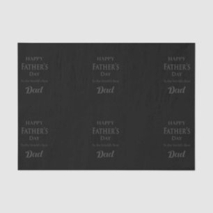 Papel De Seda Día del Padre - "Feliz Día del Padre" Negro/Gris