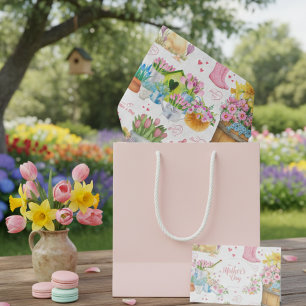 Papel De Seda Día Feliz de la Madre Jardín Floral de Primavera