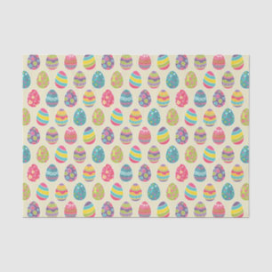 Papel De Seda Día feliz retro con clase de Pascua de los huevos