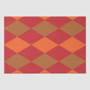 Papel De Seda Diamante Cuadrado Verde Naranja