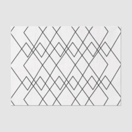Papel De Seda Diamante geométrico geométrico negro y blanco