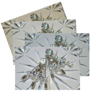 Papel De Seda Diamantes de imitación Art Decó Glamour Silvery Gr