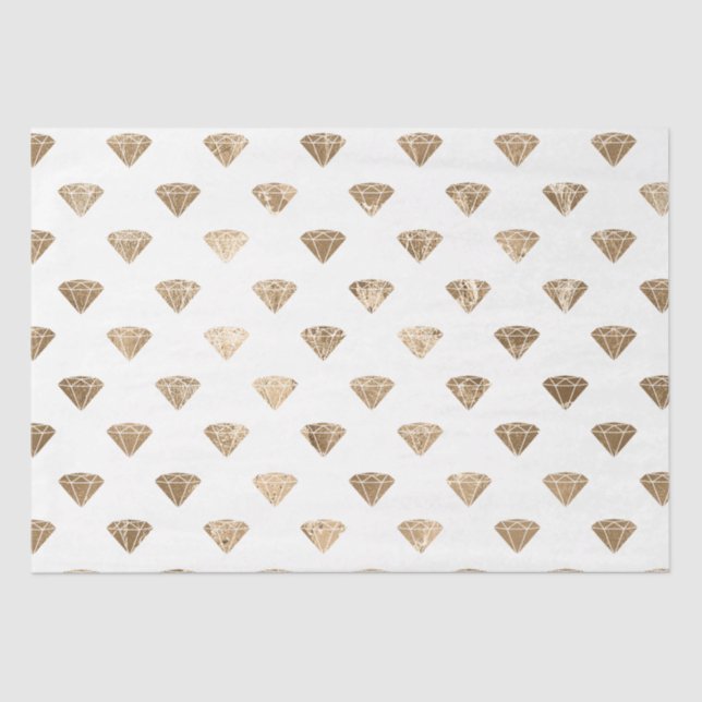 Papel De Seda Diamantes de oro con glam (Anverso)