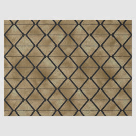 Papel De Seda Diamantes Gold Art Deco en negro