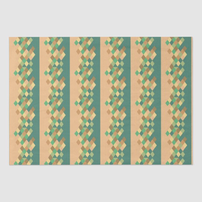 Papel De Seda Diamantes verdes (Anverso)