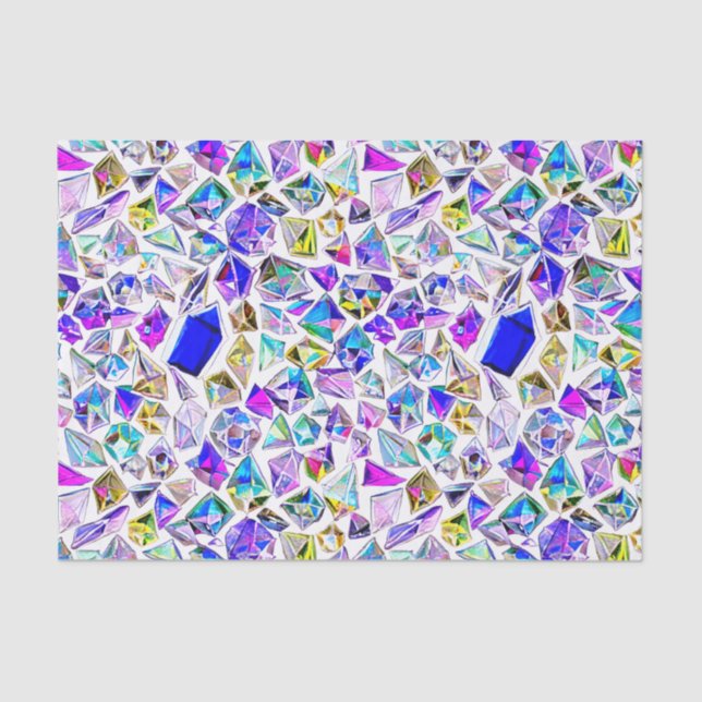 Papel De Seda Diamonds in watercolor custom background (Anverso)