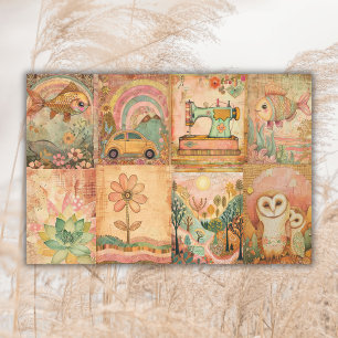 Papel De Seda Diario basura cute boho hippie acuarela