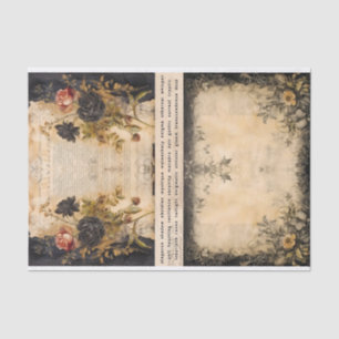 Papel De Seda Diario basura de artista de medios mixtos oscuro g