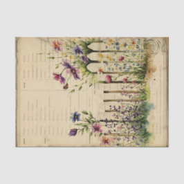 Papel De Seda Diario de Jardín de Vintage